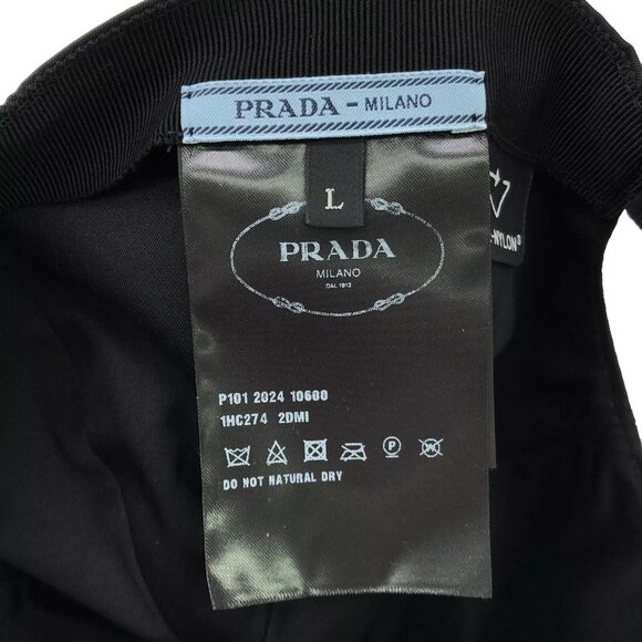 PRADA Baseball cap 1HC2742DMIF0632L Nylon Black NEW Women 1 - Picture 4 of 7